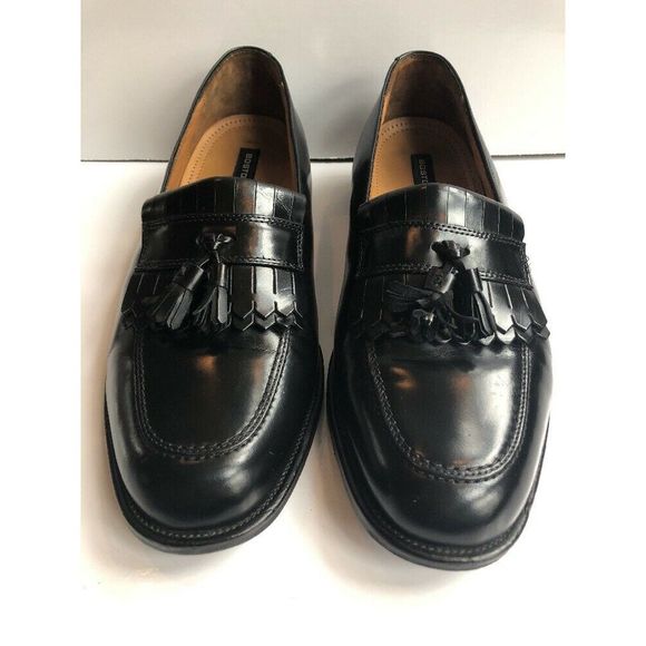 Bostonian Black Size 10W Kiltie Tassel Leather - Picture 2 of 8
